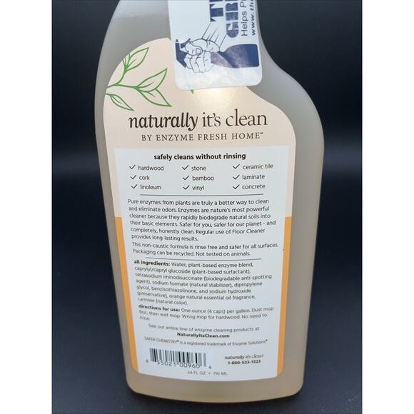 Naturally it's clean Floor Cleaner Concentrate | Makes 24 Gallons | Enzyme Fresh - Picture 3 of 5